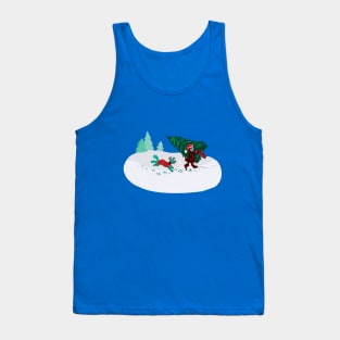 Evergreen tree trip Tank Top